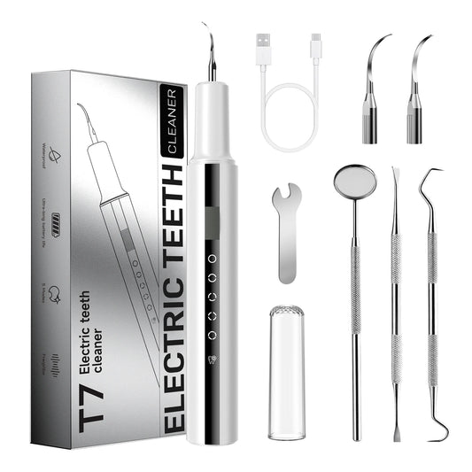 Electric Toothbrush with Oral Mirror 5 Modes Calculus Oral Tartar Remover Tooth Stain Cleaner Teeth Dental Plaque Cleaner