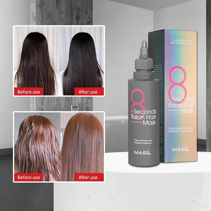 Korean 8 Seconds Salon Hair Mask Hair Restoration Premium Treatments Keratin Repairing Supple Hydration Hair Care Mask