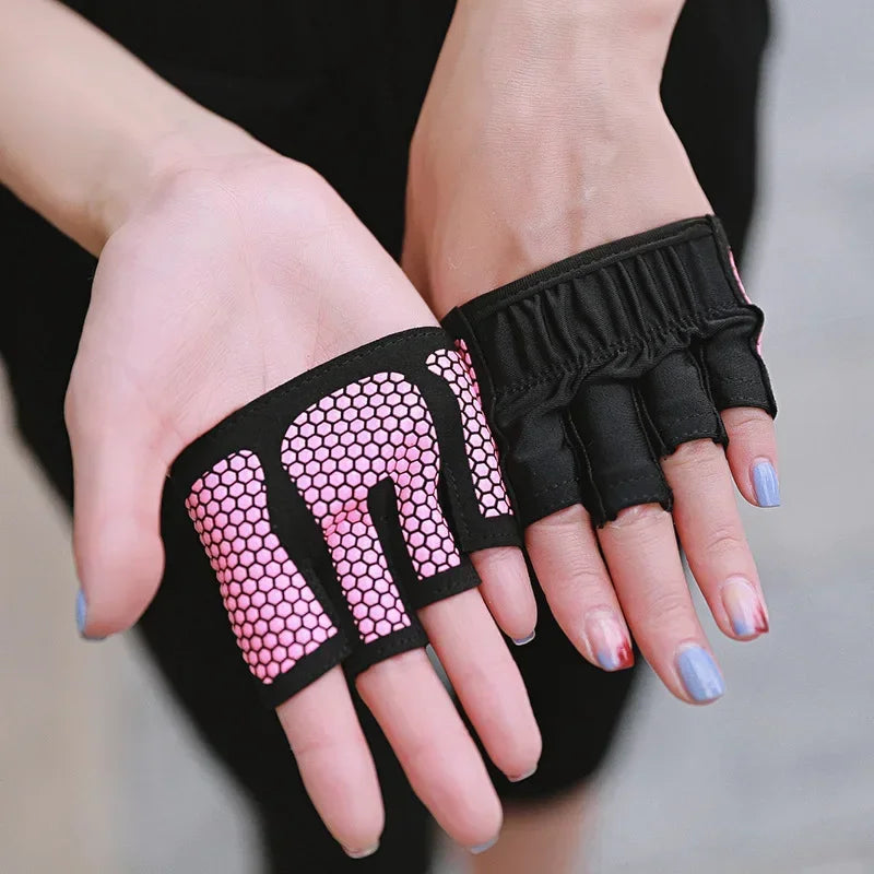 1pair Gym Fitness Half Finger Gloves Men Women for Crossfit Workout Glove Power Weight Lifting Bodybuilding Hand Protector