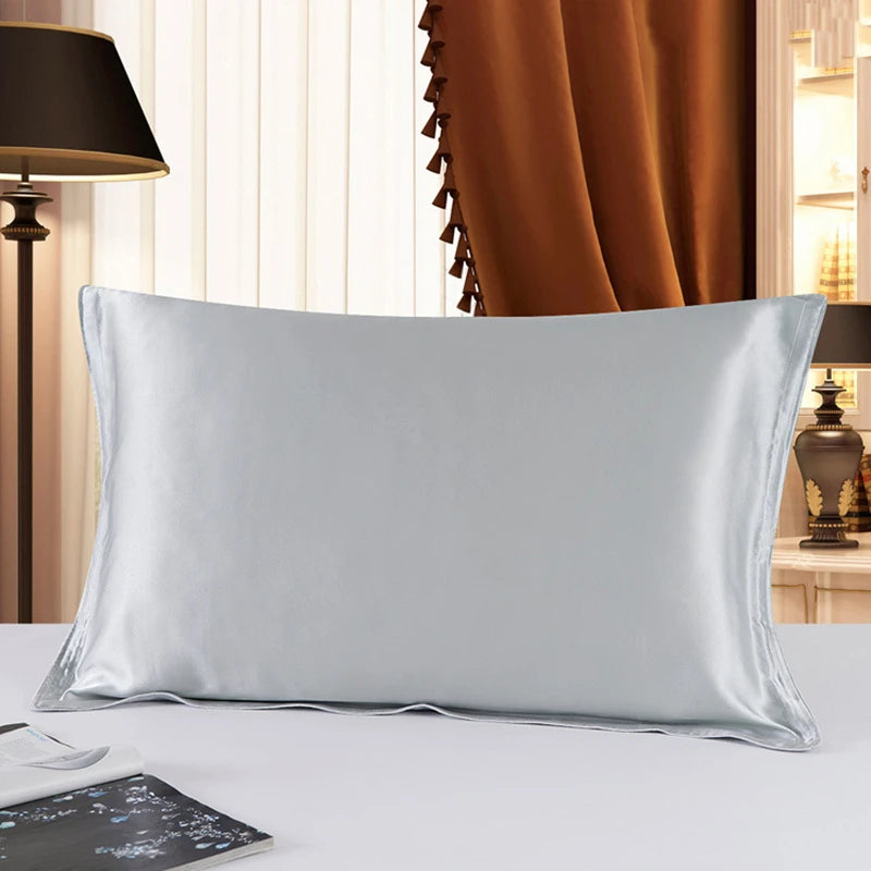 1 Pair 100% Pure Silk Pillowcase Pillow cases with Envelope Soft Pillow Cover for Healthy Sleep High Quality