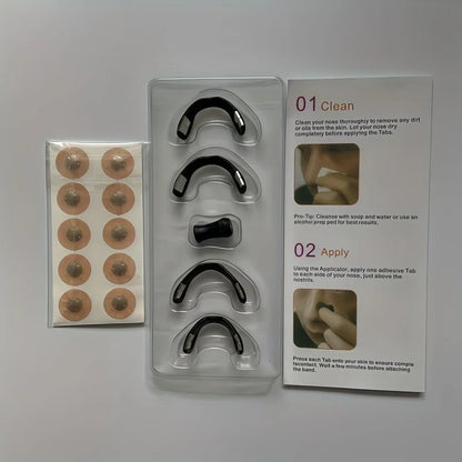 30 Nasal Plug Patches Set with 4 Dilators, Sleep Aid Snoring Relief, Comfortable Non-Powered Breathing Aid, Odorless Sleep & Sno