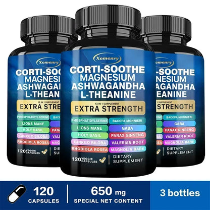 Corti-Soothe Supplement - Improve Sleep Quality, Promote Cortisol Balance, Support Adrenal Health, and Relieve Fatigue