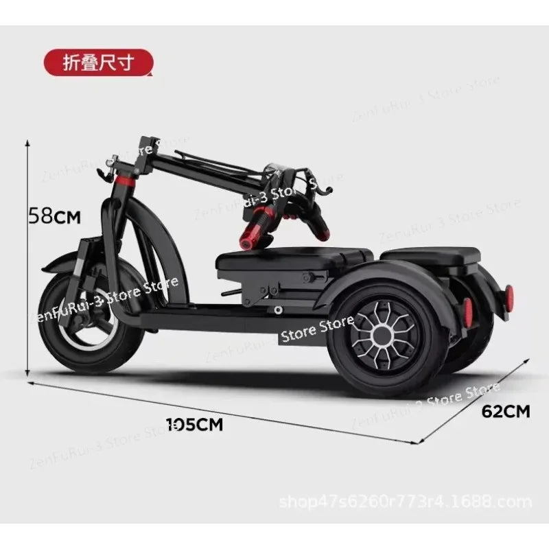 Elderly Scooter Electric Tricycle Battery Car Can Lift Rechargeable Lithium Battery Folding Portable Adult Motorcycle