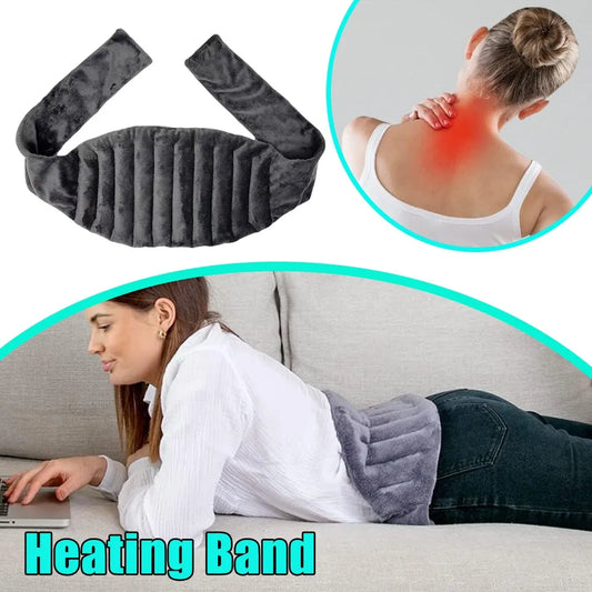 Pain Relief Heating Pad Microwave Hot Wrap Belt Double Sided Fleece for Neck Shoulder Back Soothing Muscle Ache Home Use