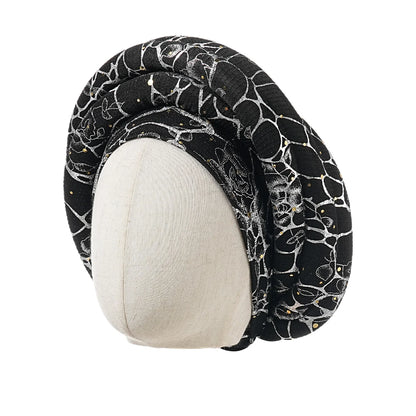 Bonnet For Women Cap Turban Folded Bud Exquisite Headscarf Casual Comfortable Fashion Versatile Warm Cross Hat Edge Wrinkle Lace