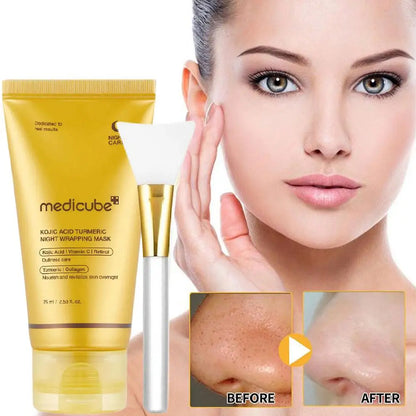 Turmeric Deep Collagen Peel Off Mask Anti Wrinkle Lifting Korean Skin Care Masks For Nighttime Care Skin Hydrating Boost Gentle