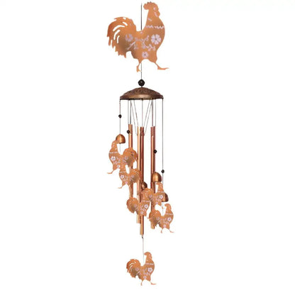 Outdoor Garden Wind Chime Weatherproof Iron Dog Wind Bells Large Wind Chime with Tubes Yard Patio Home Wall Hanging Decoration