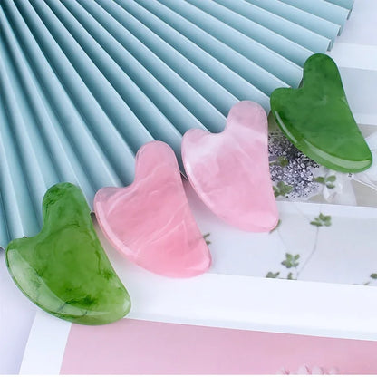 괄사 Resin Gua Sha Massage Board for Face Rose Pink Guasha Plate Jade Face Massager Scrapers Tools for Face Neck Back Body