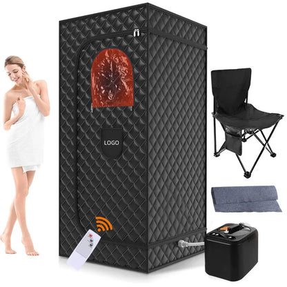 Sweat Steamer Box Home Full Body Sauna Folding Portable Sweat-sweat Steam Room with Temperature Remote Control Sauna Box Tent