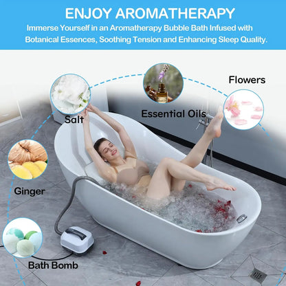 Electric Bathtub Bubble Massage Mattress Waterproof Bath Spa Air Bubble Massage Mat Full Body Bubbling Bath Thermal Massager