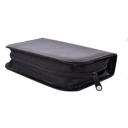 Blood Glucose Meter Storage Bag Black Pu Portable Protective For Fingertip Carry Case Fingertip Case Health Monitoring
