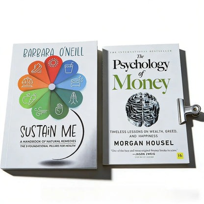 Barbara O'Neill Sustain Me & Morgan Housel The Psychology of Money:Health & Finance Guides for Daily Wellness & Personal Finance
