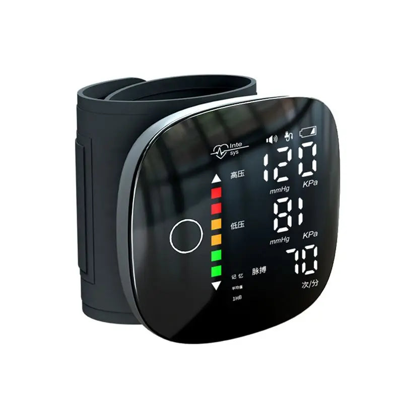 AEF7-Rechargeable Blood Pressure Meter Wrist Blood Pressure Eter Smart Touch Screen Blood Pressure Meter