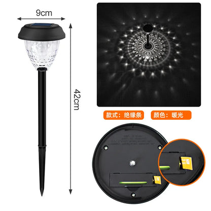 Solar Lawn Lights, Outdoor Waterproof Garden Lights, Garden Landscape Decoration Atmosphere LED Ground Insert Lights
