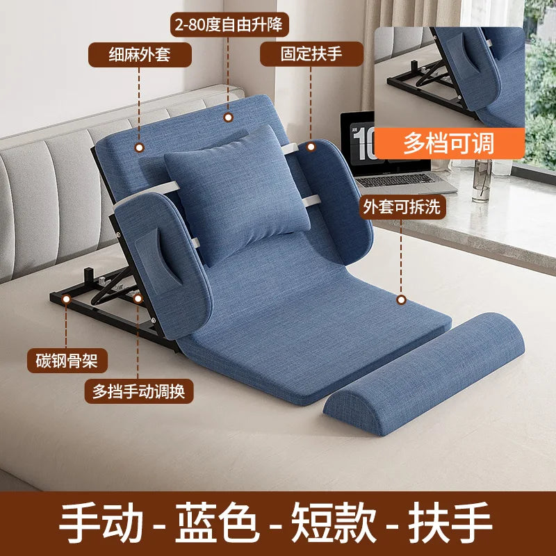 Elderly Electric Adjustable Bed - Home Hospital Use, 5-Position Lift Recliner, Remote Control, Back Massage, USB Charging