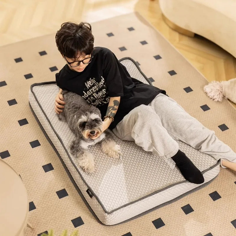 Dog Bed Soft and Supportive Dog Mattress Sleeping Breathable Wear-resistant Dog Beds Elastic Pets Dogs Accessories Supplies