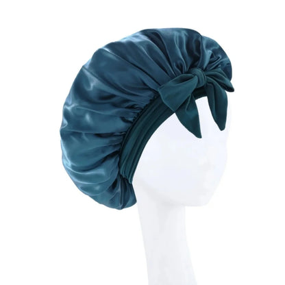 Satin Silk Hair Bonnet | Adjustable Tie Band | Sleep Bonnet for Women Men | Unisex Protective Headwear
