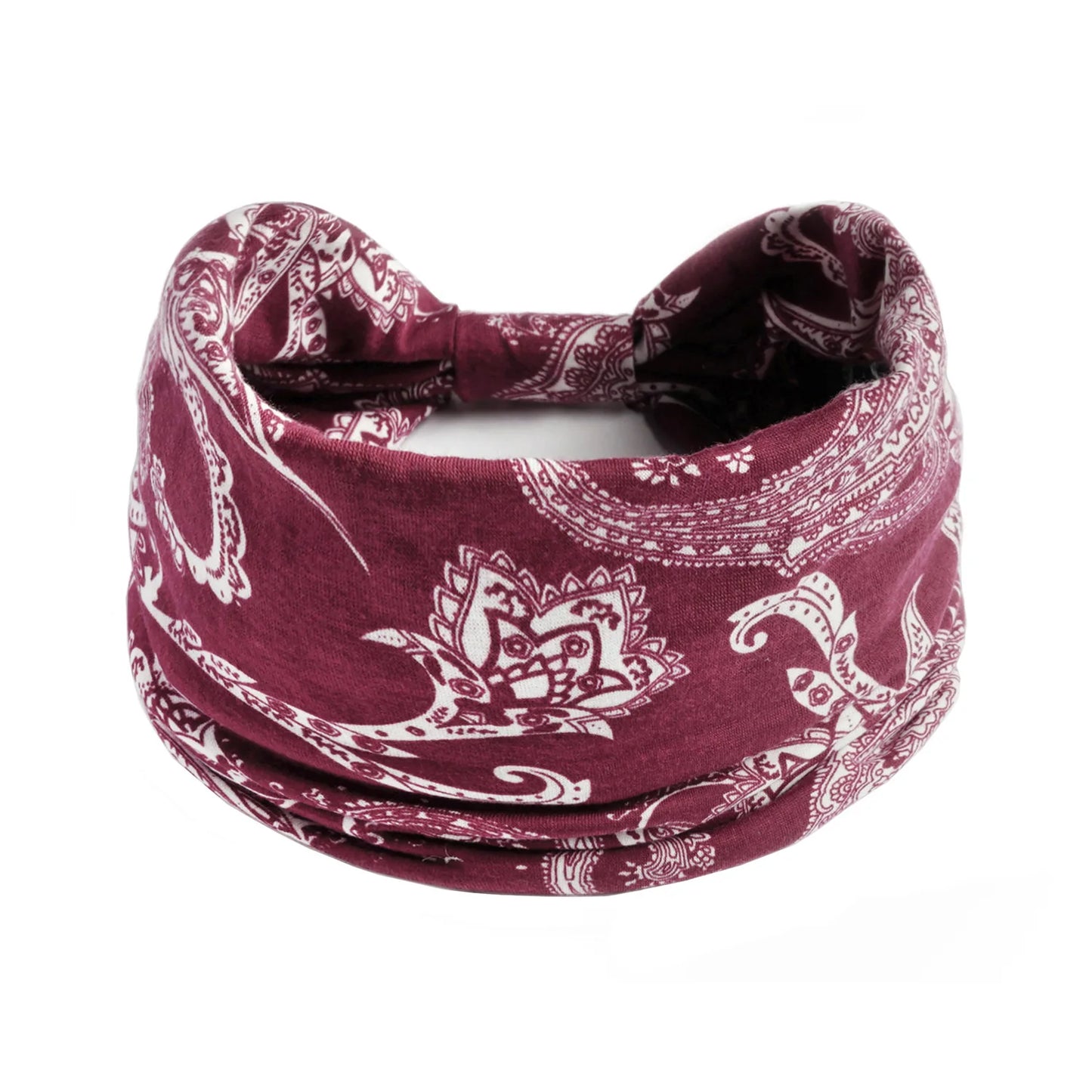 Boho Headbands Wide Knot Hair Scarf Floral Print Hairband Stretch Turban Headwrap Cotton Head Band Fashion Accessories for Women