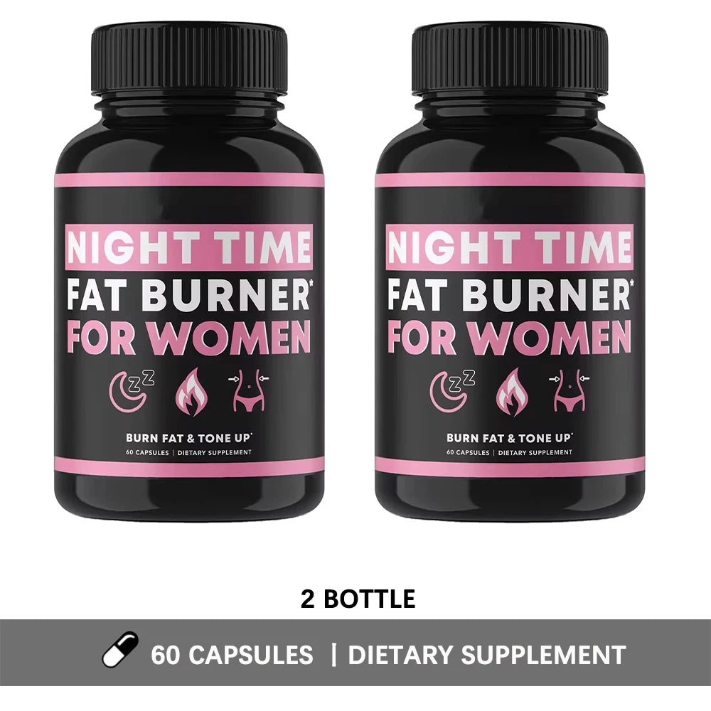 Night Time Fat Burner Weight Loss Supplement for Women, Overnight Sleep Fat Burning Weight Loss Pills, Support Metabolism