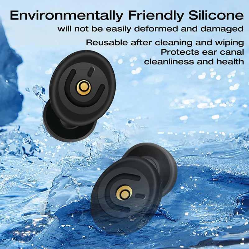 Ear Plugs for Noise Reduction Ear Protection Reusable Silicone Ear Plugs Sleeping Earplugs Noise Blocking Enhanced Sleep Quality