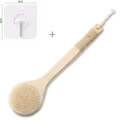 Dry Skin Wood Body Brush Exfoliation Natural Bristle Back Brush Massager Bath Shower Back Spa Scrubber Dry Massage Brush Tools