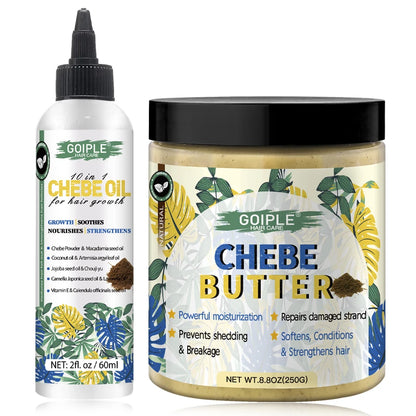 GOIPLE Chebe Butter Deep Nourishes Repair Damaged Anti Hair Loss Breakage Hair Growth Oil Mask For Hair Growth Treatment