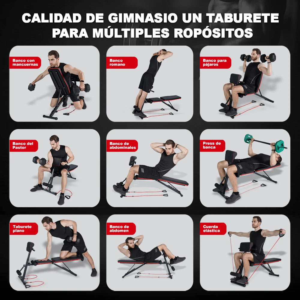 Foldable Weight Bench Incline Weight Bench Multifunctional Bodybuilding for Full Body Workout Fitness Machine Home Gym for Men