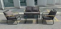 Traditional Outdoor Patio Furniture Set Indoor/Outdoor Balcony Courtyard Garden Sofa Wicker Rattan Material Gazebo Furniture