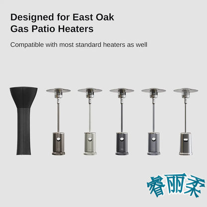 Patio Heater Covers with 210D Oxford Fabric, Zipper, Waterproof, Dustproof, Wind-Resistant , Sunlight-Resistant, Snow-Resistant