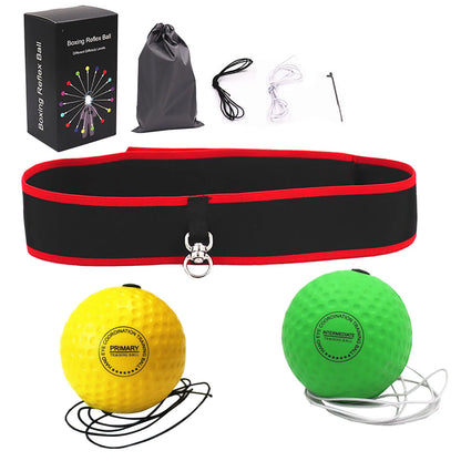 Boxing Reflex Ball Boxing Balls w/ Headband Punching Speed Fight Skill and Hand Eye Coordination Training Martial Arts Supplies
