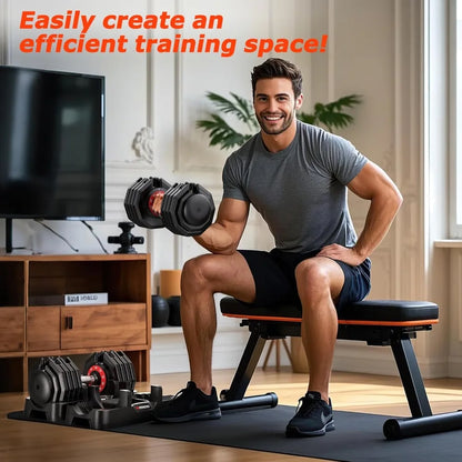 Adjustable Dumbbells Set of 2, 1 Hand Adjustable Weights Dumbbells Set, 5 in 1/10 in 1 Free Dumbbell with Anti-Slip, Customized