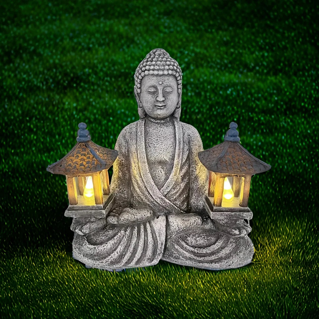 Outdoor Solar Garden Statue Light, Zen and Serene statues solar decorated garden lights, Zen statue light, For indoor and outdoo