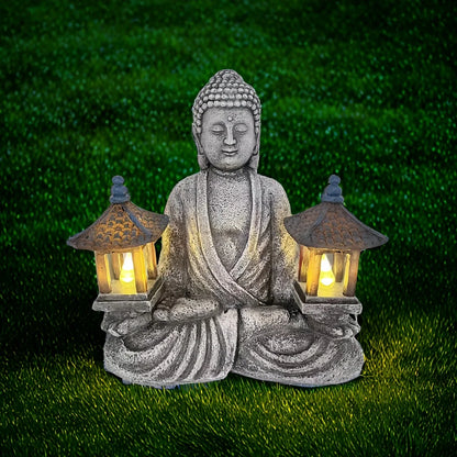 Outdoor Solar Garden Statue Light, Zen and Serene statues solar decorated garden lights, Zen statue light, For indoor and outdoo