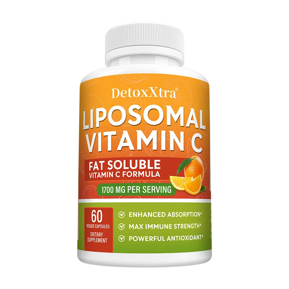 Liposomal Vitamin C 1700 Mg, Vitamin C Supplement - Enhanced Absorption, Ascorbic Acid, Immune Support
