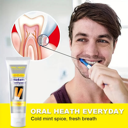 Smokers' Toothpaste for Sensitive Teeth & Gums - Heavy-Duty Cigarette Smoke & Coffee Stain Remover Formula, Enamel, Fresh Breath
