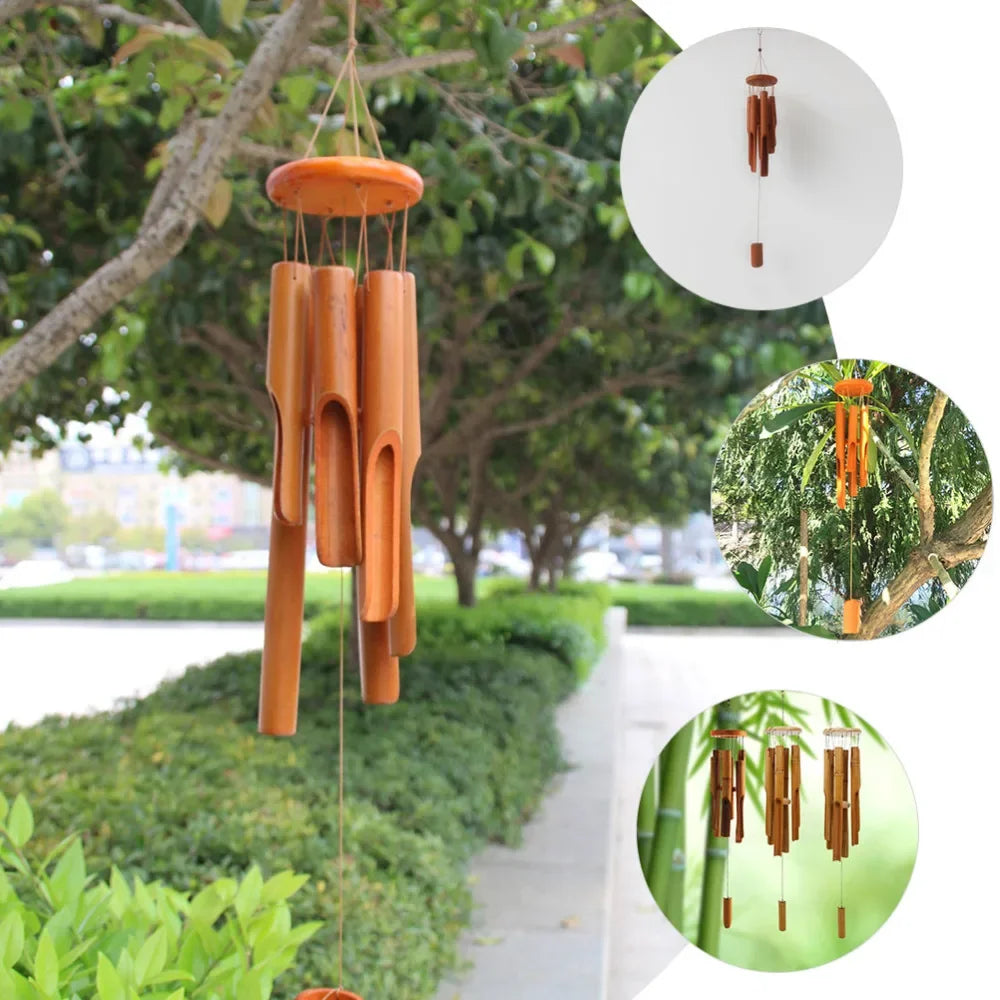 75cm bamboo wind chime and wind chime crafts are suitable for outdoor garden, terrace, home decoration, Zen meditation, retro ro