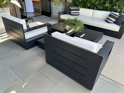 Wholesale Patio Furniture Sofa Waterproof Outdoor Aluminum Casting Furniture Set Fashion Garden Sofa