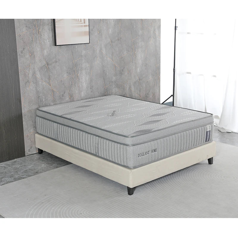 Good Quality Factory Wholesale 14 Inch Full Size Hybrid Mattress Memory Foam Plush Fiberglass-Free Pocket Spring Hybrid Mattress