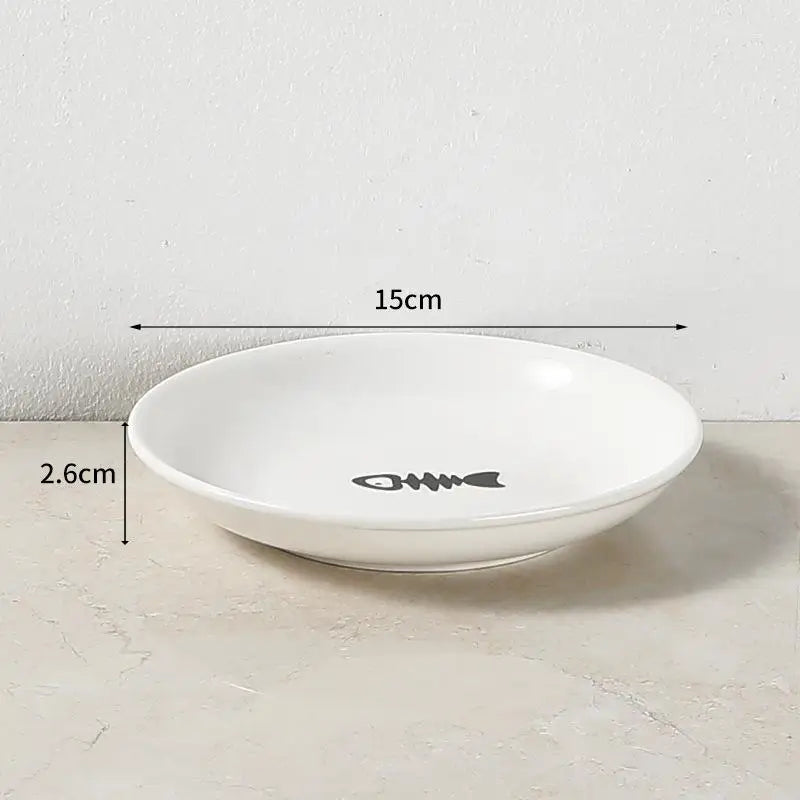 Ceramic Raised Pet Bowl Food Water Treats For Cat Stand Bowl Dogs Supplies Outdoor Feeding Drinking Accessories