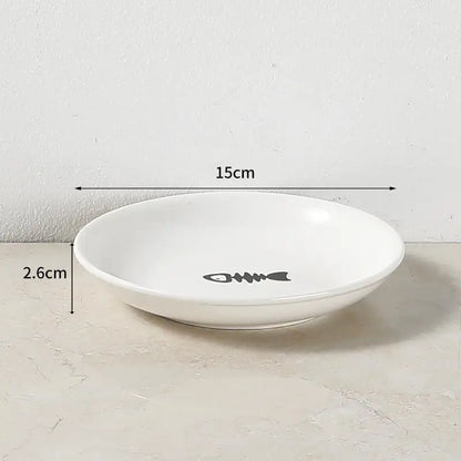 Ceramic Raised Pet Bowl Food Water Treats For Cat Stand Bowl Dogs Supplies Outdoor Feeding Drinking Accessories