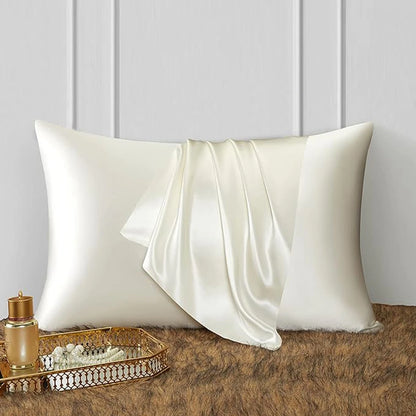 Silk Satin Pillowcase Simple Solid Color Pillow Cover Bedding Household Smooth Multicolor Satin Pillowcase Household 66x51cm