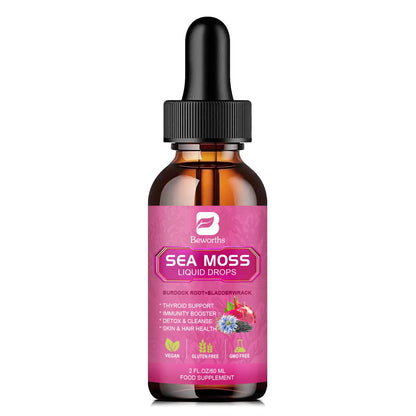 3000MG Seamoss Liquid Drop Organic Black Seed Oil & Burdock Root