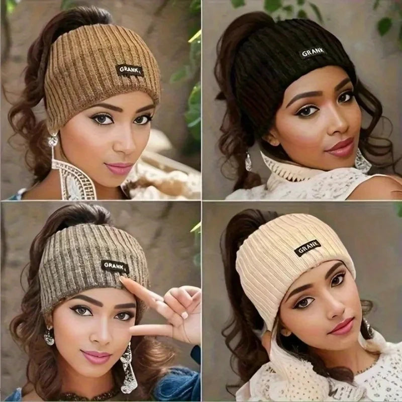 Stylish Knitted Headband for Women Winter Warm Elastic Hair Band Head Scarf Sports and Casual Wear