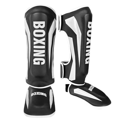 1 Pair High-Quality Boxing Shin Guards Ankle Protector MMA Muay Thai Training Leg Warmers Light Kicking Shin Pads Leg Guard