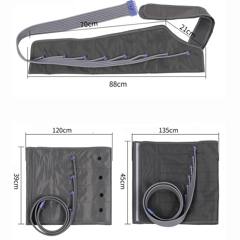 8 Airbag Pressotherapy Air Compression Leg Foot Massager Vibration Infrared Therapy Arm Waist Pneumatic Air Wave Pressure Machin