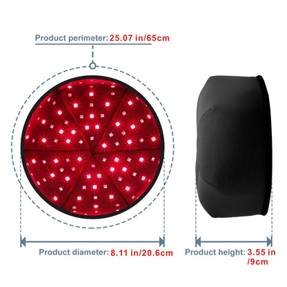 Red Light Therapy Device Hat Near Infrared Treatment LED Helmet for Hair growth Cap Head Relaxation Relief Scalp Prevant Loss