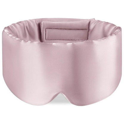 Silk Sleep Mask Soft Pressureless Sleeping Mask 100% Mulberry Silk for Eye Skin Anti Wrinkles,Adjustable Wide Velcro Ear Cover