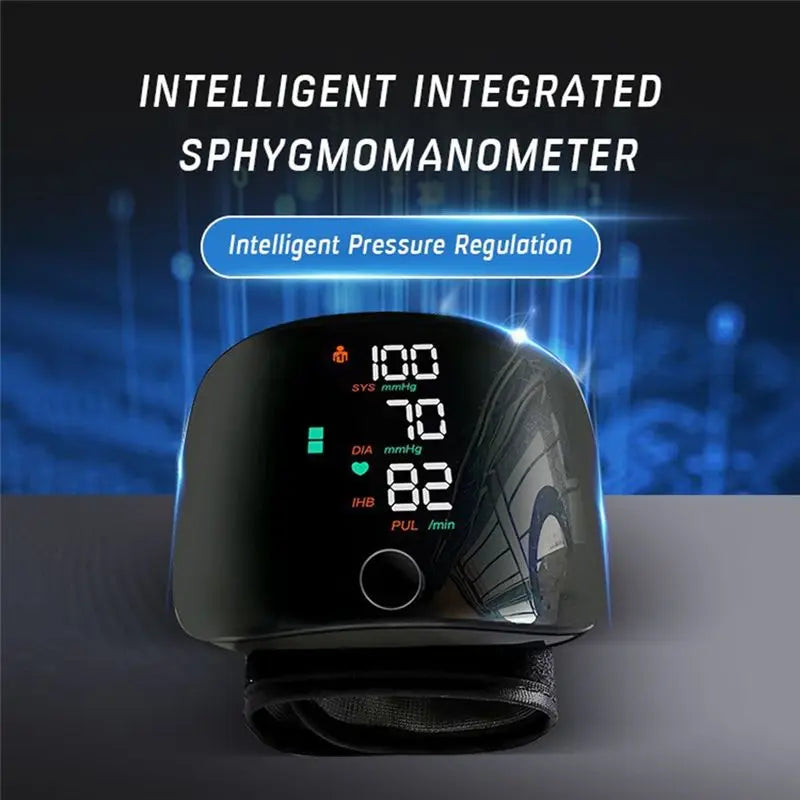 AEF7-Rechargeable Blood Pressure Meter Wrist Blood Pressure Eter Smart Touch Screen Blood Pressure Meter