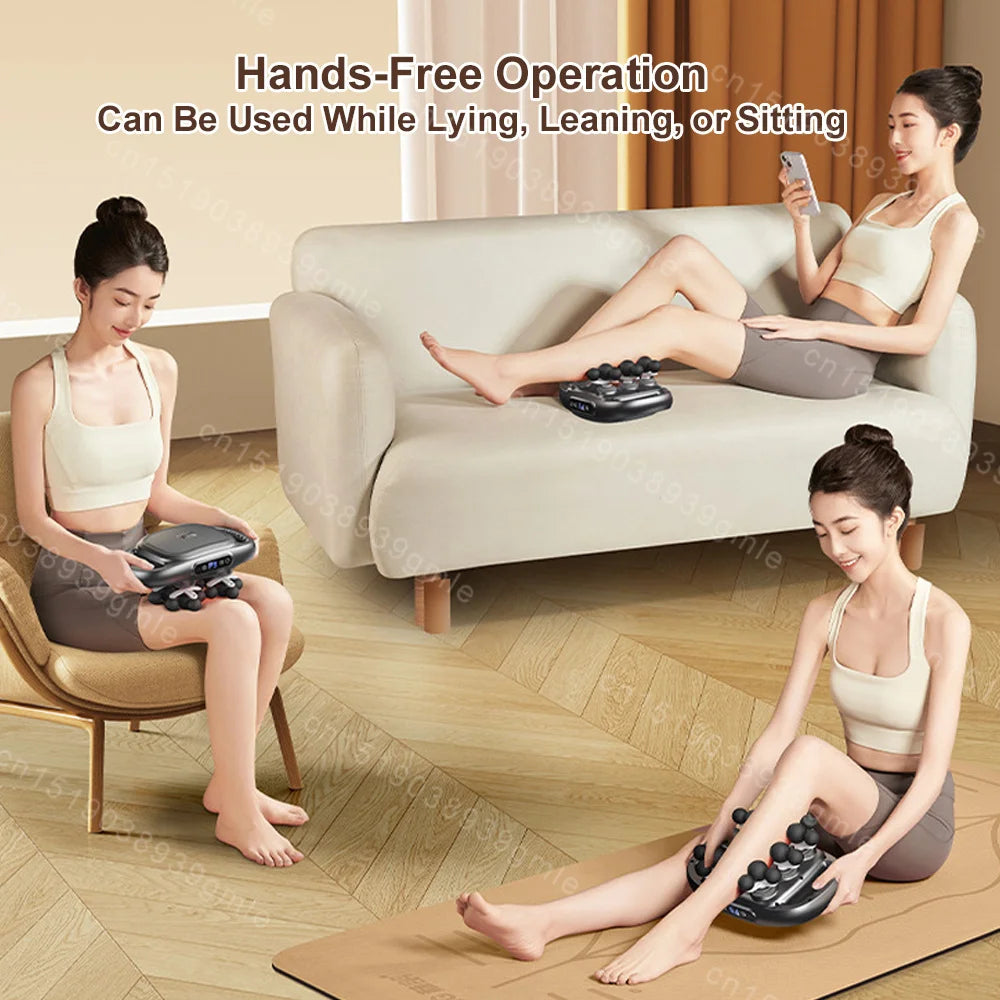 22 Heads Electric Massager High Frequency Vibration Fascia Gun Body Relax Shaping Fitness Tool Arm Leg Back Red Light Massage