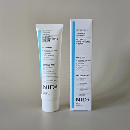 Korea NIDA Skin Care Kit - Ultimate Moisturizing Cream, Retinol Probiotic Eye Cream, TXA Renewal Essence, For All Skin Types